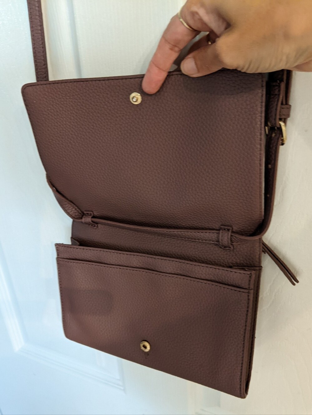 Perfect Plum Coloured Crossbody Purse